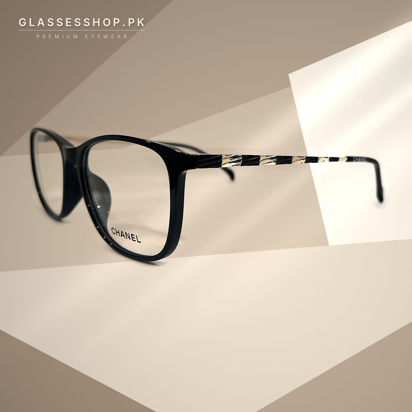 Chanel Black Round Eyeglasses in Pakistan