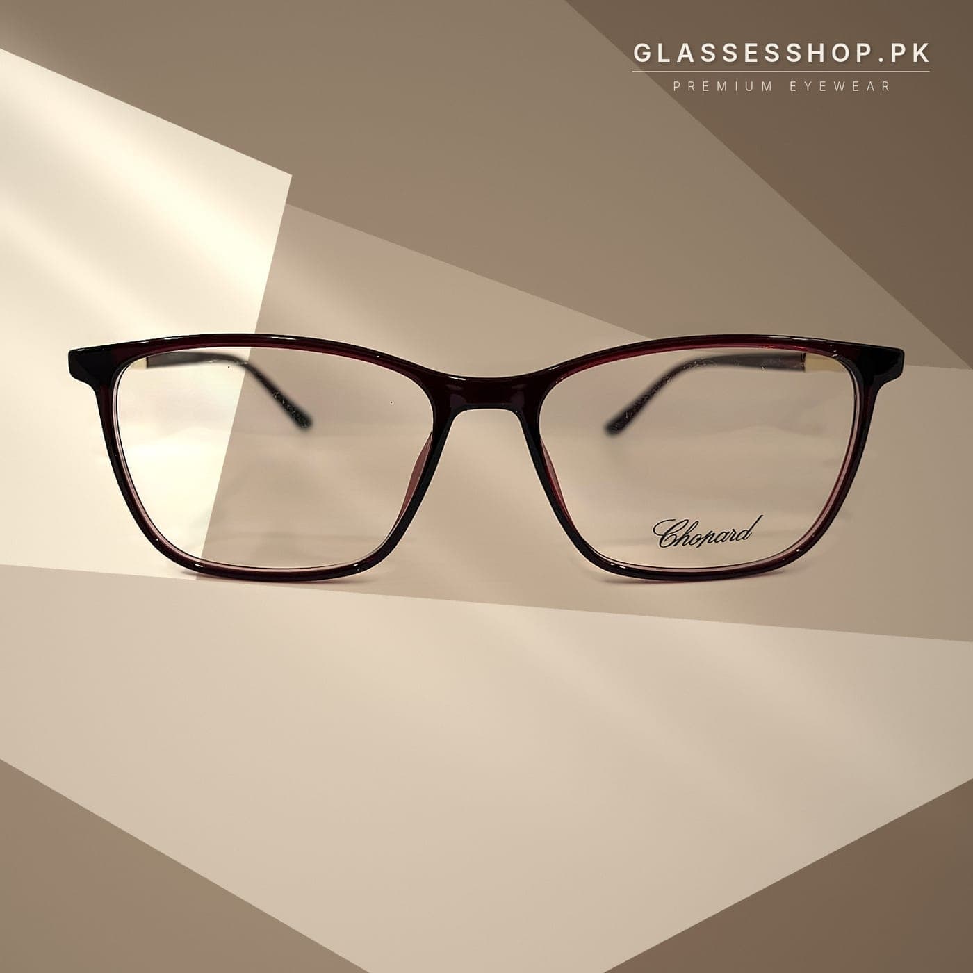 Chopard Burgundy Rectangle Eyeglasses in Pakistan