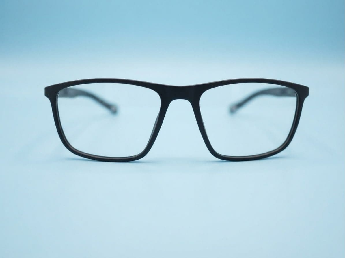 Matte Black Rectangle Men's Eyeglasses in Pakistan