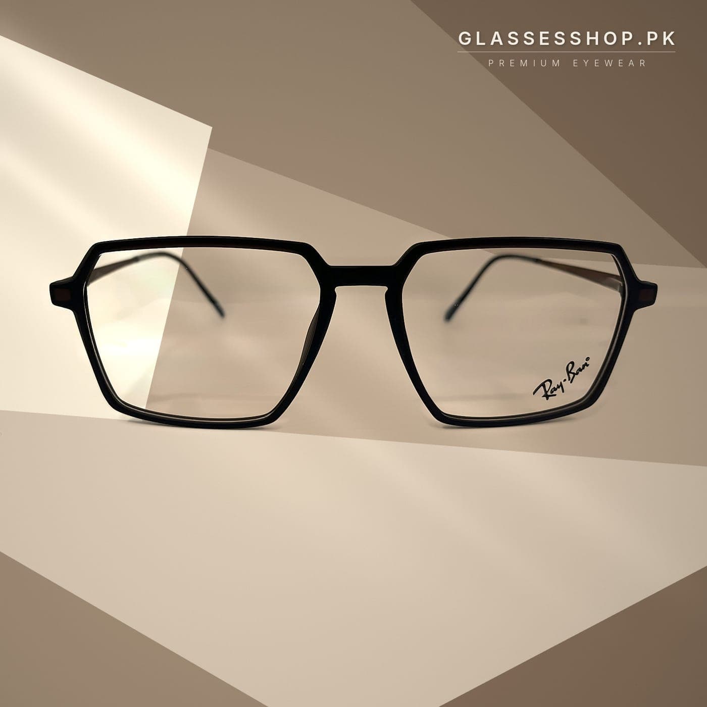 Ray-Ban Black Hexagonal Eyeglasses in Pakistan